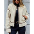 'Olwen' Zip Up Sherpa Jacket - Celes Fashion